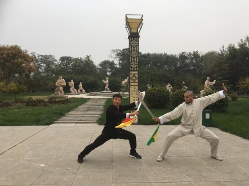 Con el Instructor Wang en Chenjiagou